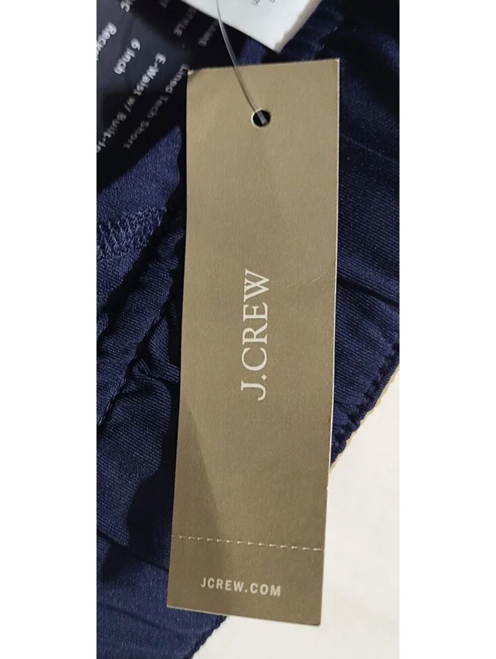NWT J Crew Lined Tech Dock Shorts Mens Size Large Khaki UPF 50+ Water Resistant